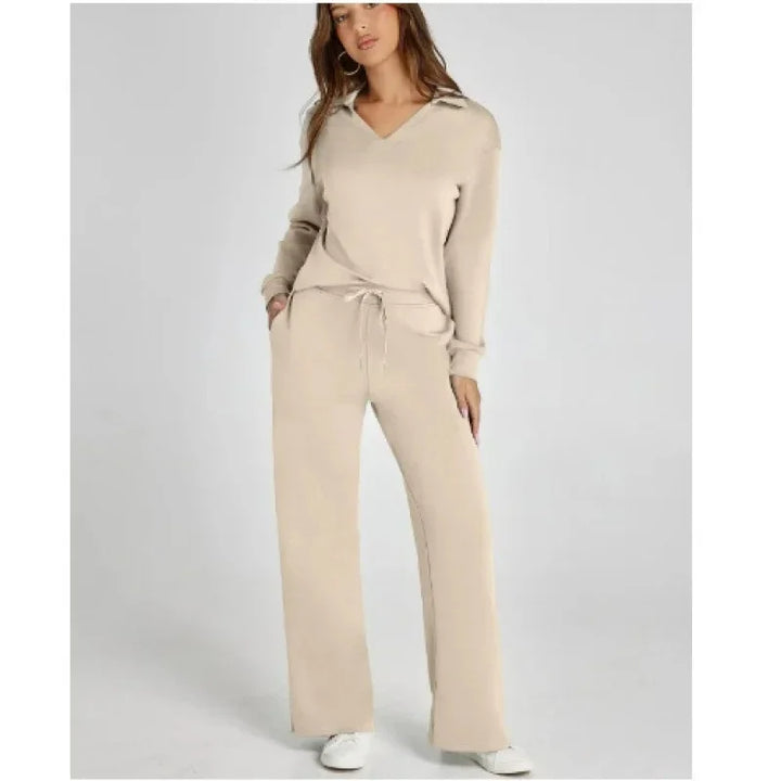 Women's Polyester Fiber Commuter Pant Set