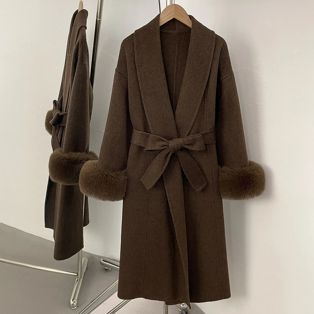 OFTBUY Women's Faux Fur Coat