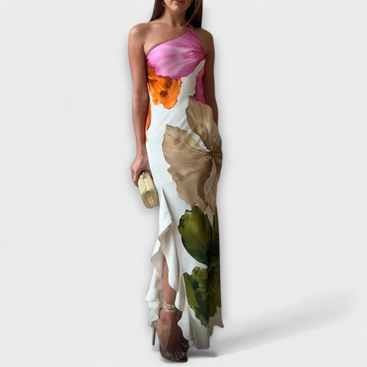 Sapphire - Elegant Maxi Dress with Patchwork