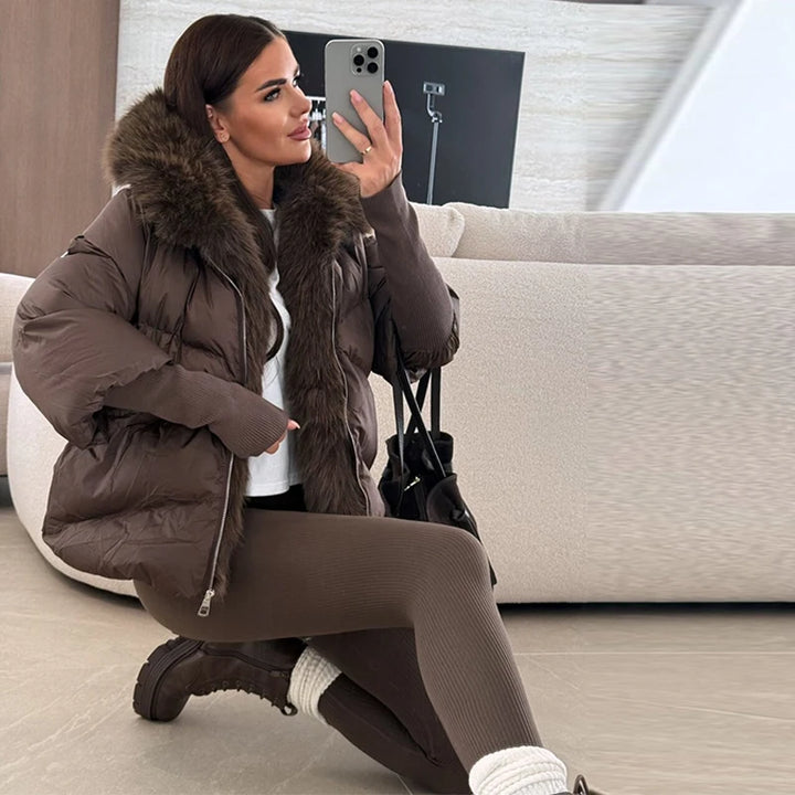 Women's Faux Fur Hooded Jacket