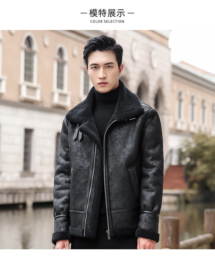 Men's Leather Jacket Iconic Lined Bomber