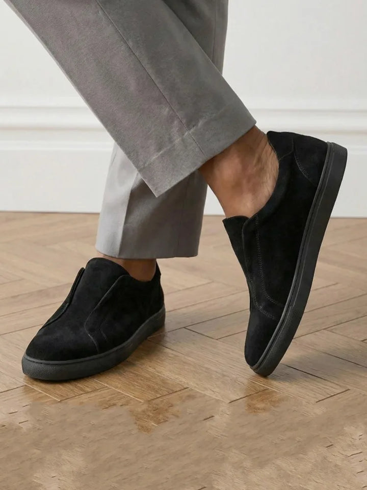 Men's Suede Effect Slip-On Loafers – Style & Comfort