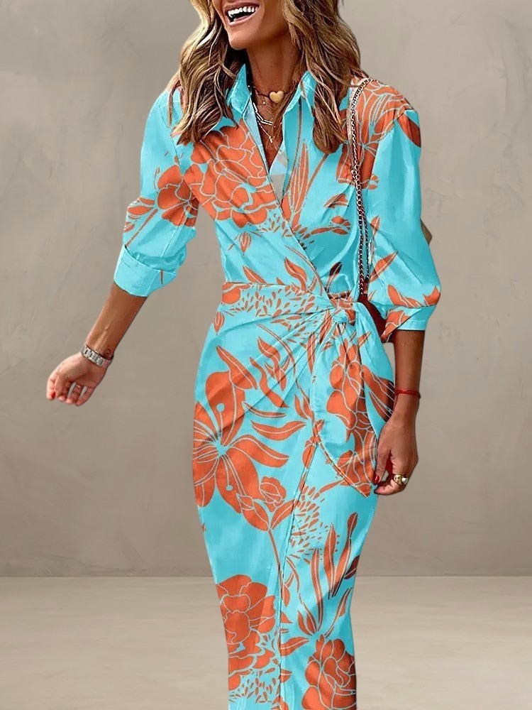 Light Mode | PRINTED WRAP DRESS
