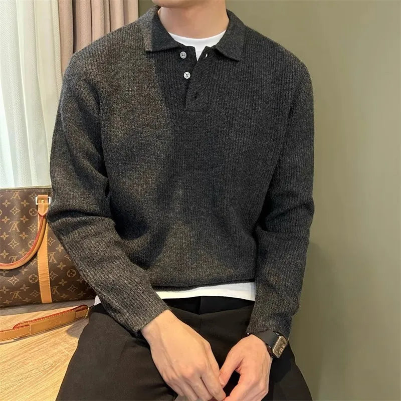 Men's Polo Neck Sweater