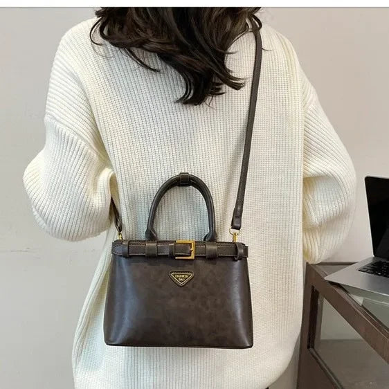 Trendy versatile square small handbag for women