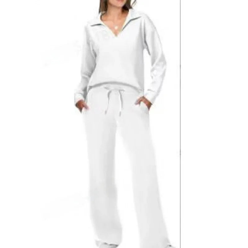 Women's Polyester Fiber Commuter Pant Set