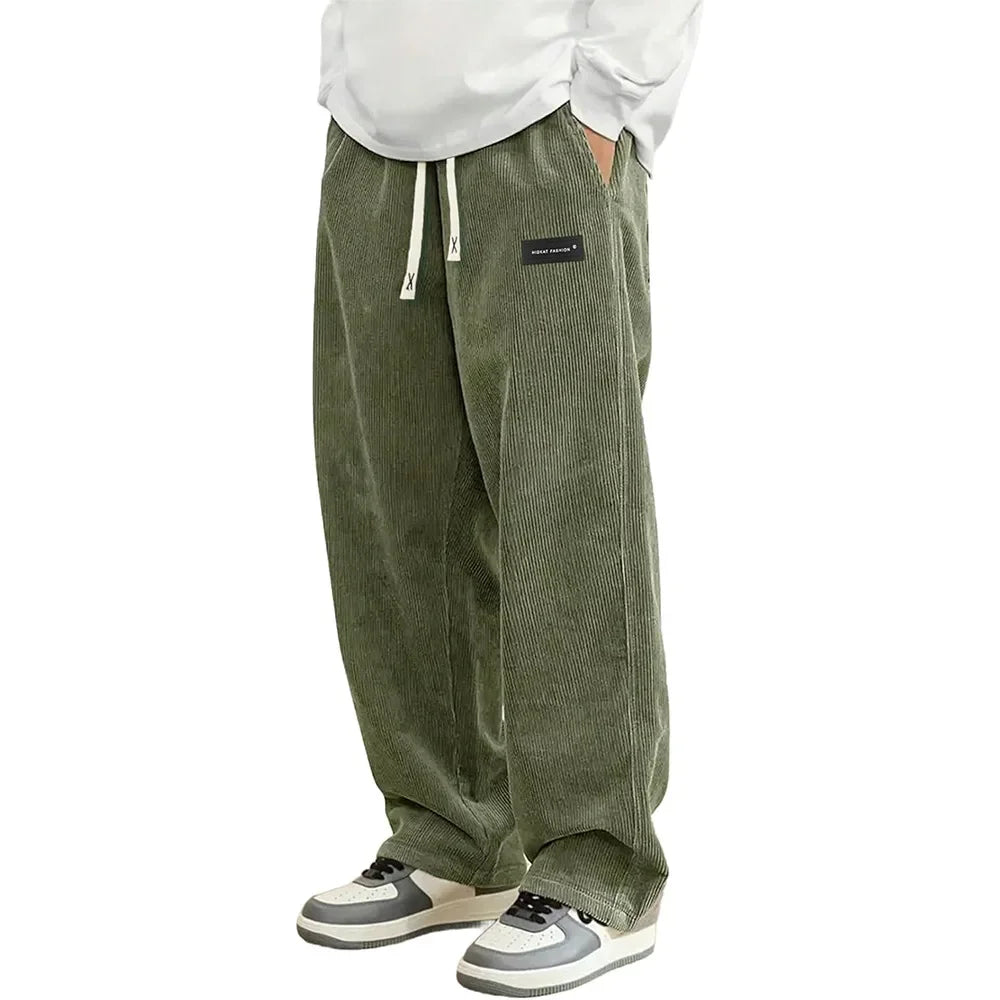 Mode Lumiére™ | Unisex Corduroy Loose Fit Trousers