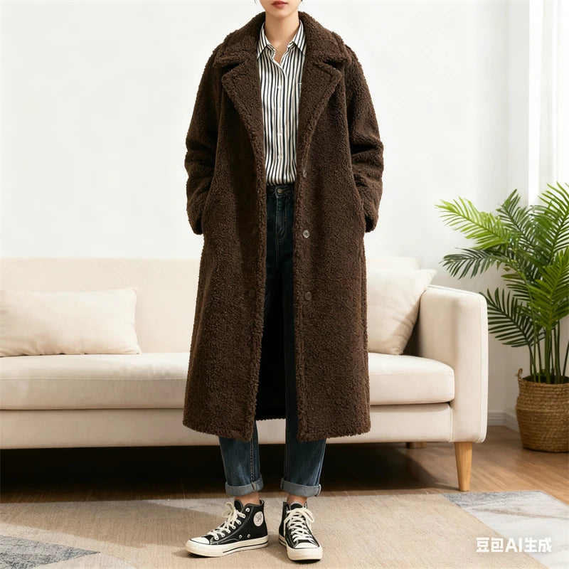 Women's Brown Teddy Bear Coat