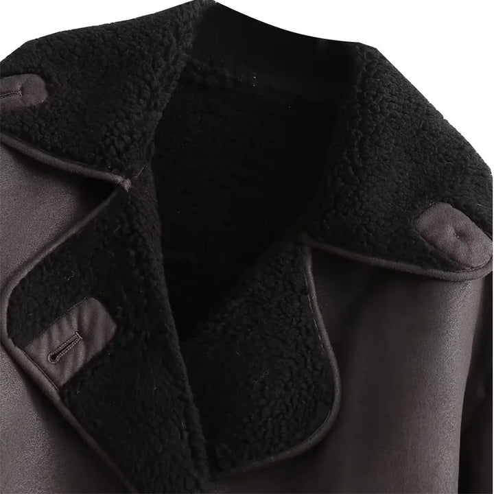 WOMAN 2025 women's thick Faux leather jackets for women