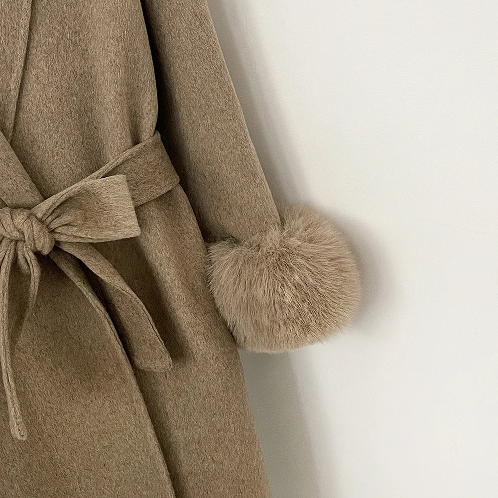 OFTBUY Women's Faux Fur Coat