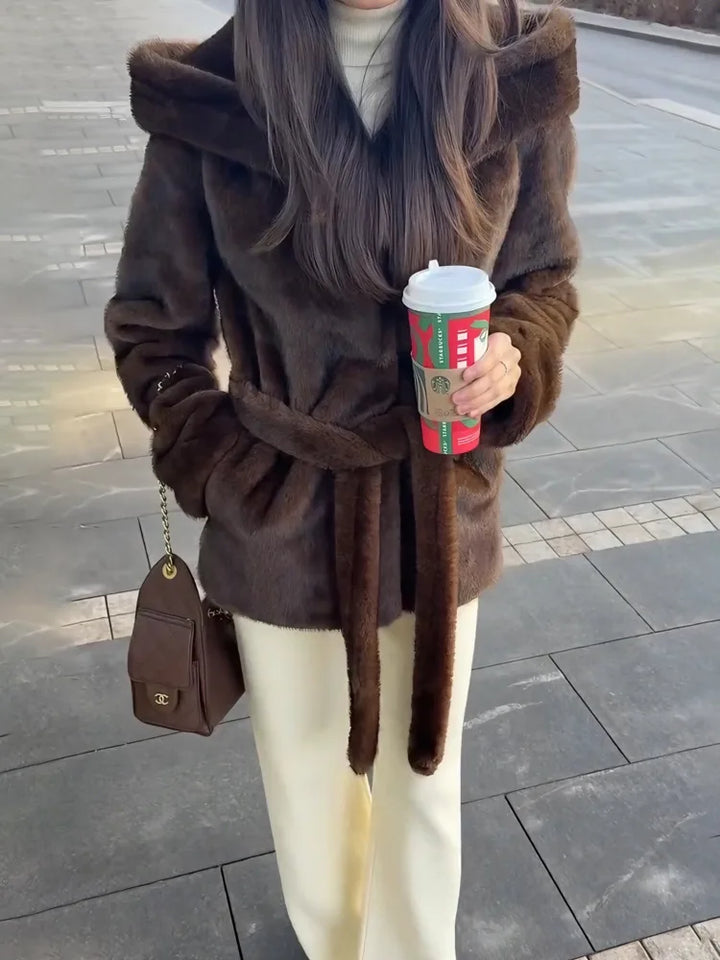 Women's Eco-Friendly Faux Fur Coat