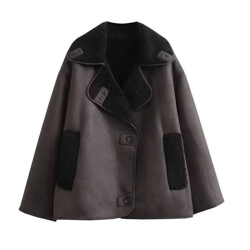 WOMAN 2025 women's thick Faux leather jackets for women