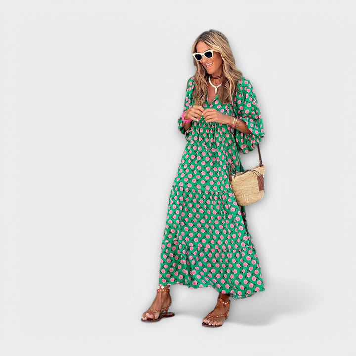 Mode Lumiére™ Elegant Geometric Maxi Dresses