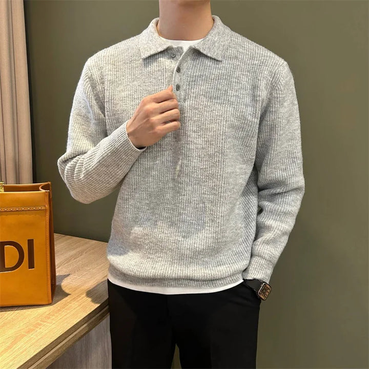 Men's Polo Neck Sweater
