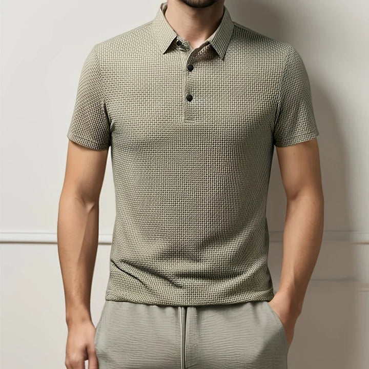 Éliot™ | Men's Textured Polo — Lightweight, Breathable, Impeccable