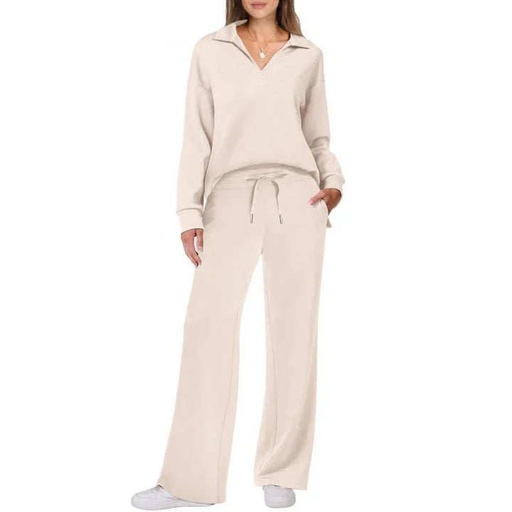 Women's Polyester Fiber Commuter Pant Set