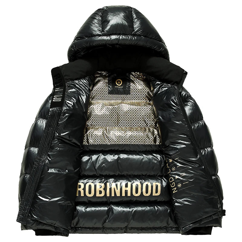 Shiny Hooded Puffer Jacket