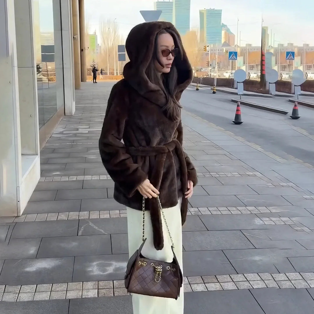 Women's Eco-Friendly Faux Fur Coat