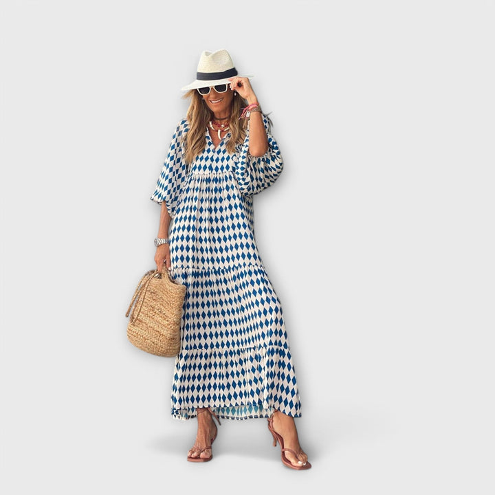 Mode Lumiére™ Elegant Geometric Maxi Dresses