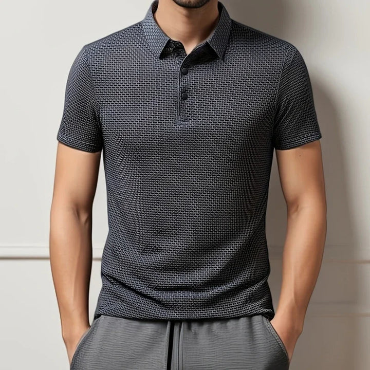 Éliot™ | Men's Textured Polo — Lightweight, Breathable, Impeccable