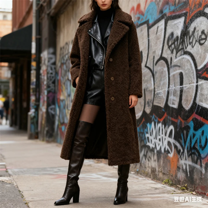 Women's Brown Teddy Bear Coat