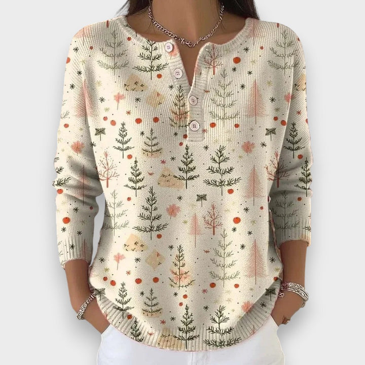 Light Mode - Christmas Sweater with Buttons