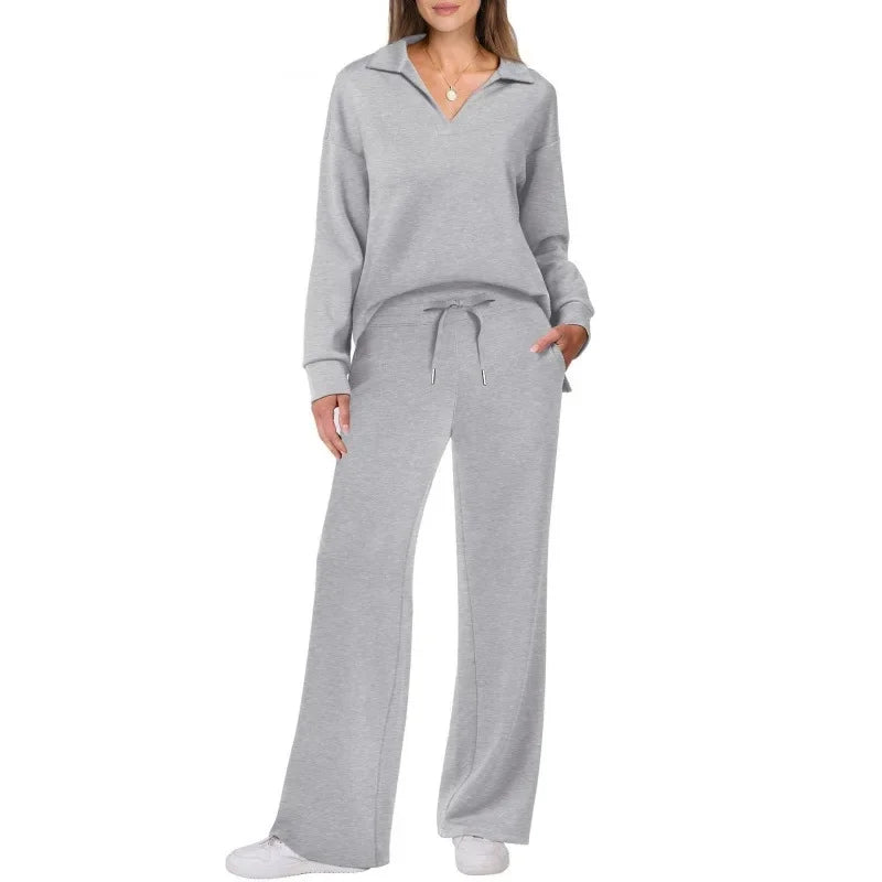 Women's Polyester Fiber Commuter Pant Set