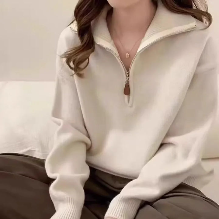 Stylish Comfortable Zipped Jumper – Refined Casual Look