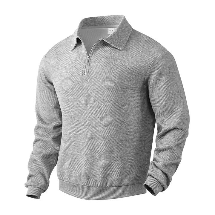 Men's zip-neck sweater with an elegant look and modern comfort