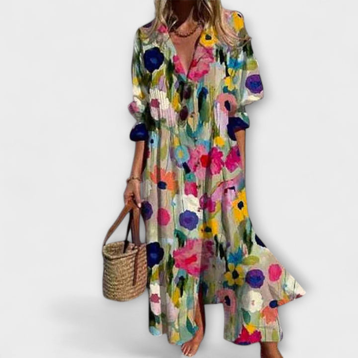 Mode Lumiére™ - Lichotivated Maxi Dress with Tummy Control