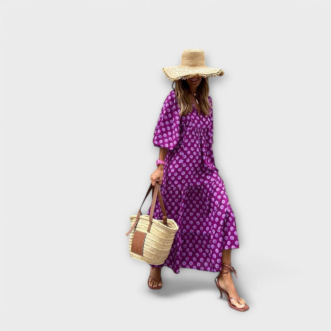 Mode Lumiére™ Elegant Geometric Maxi Dresses