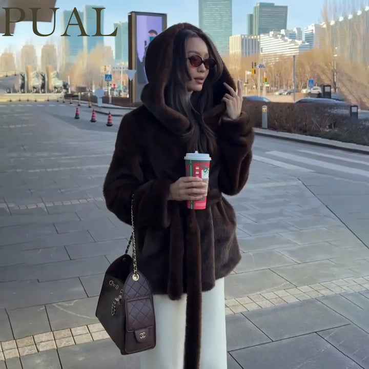 Women's Eco-Friendly Faux Fur Coat