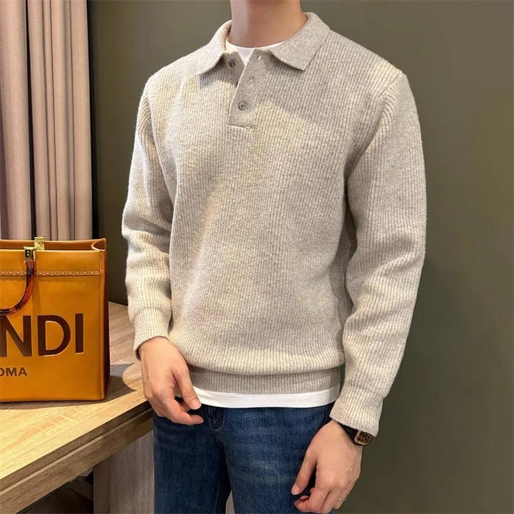Men's Polo Neck Sweater