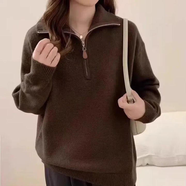 Stylish Comfortable Zipped Jumper – Refined Casual Look