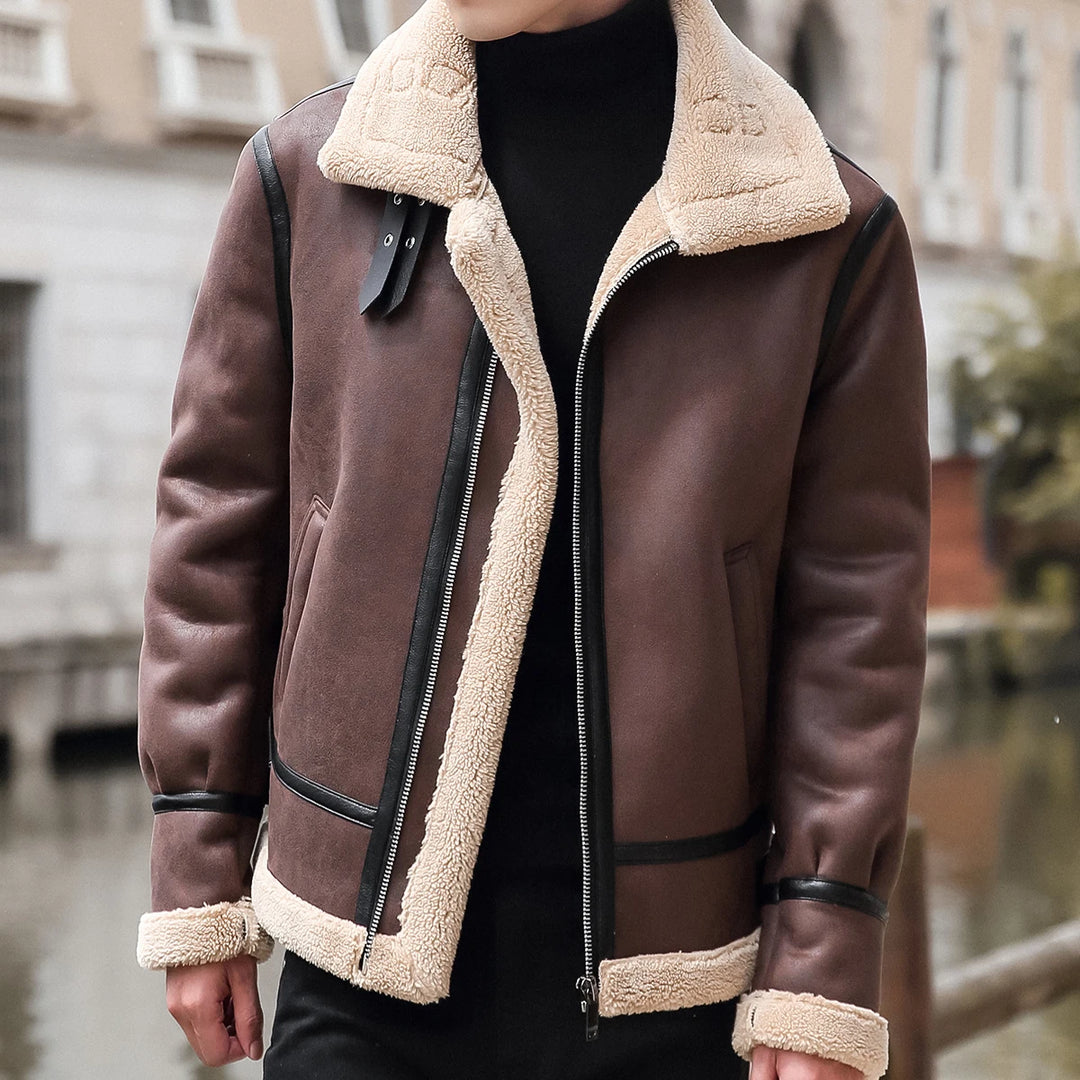 Men's Leather Jacket Iconic Lined Bomber