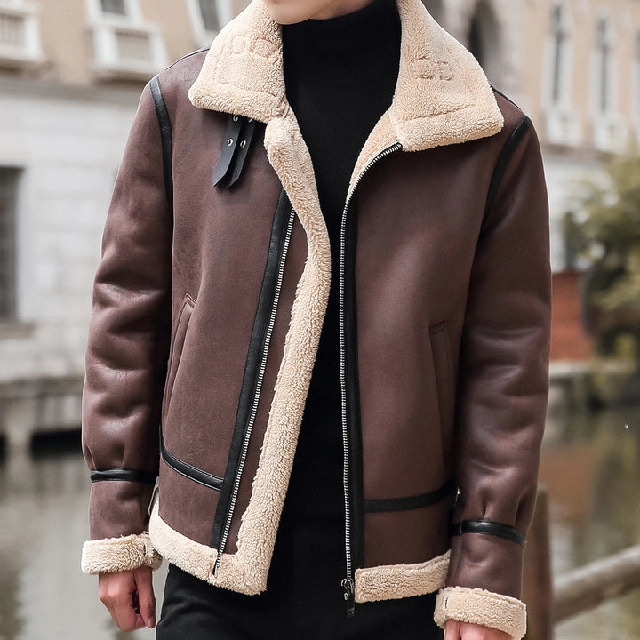 Men's Leather Jacket Iconic Lined Bomber