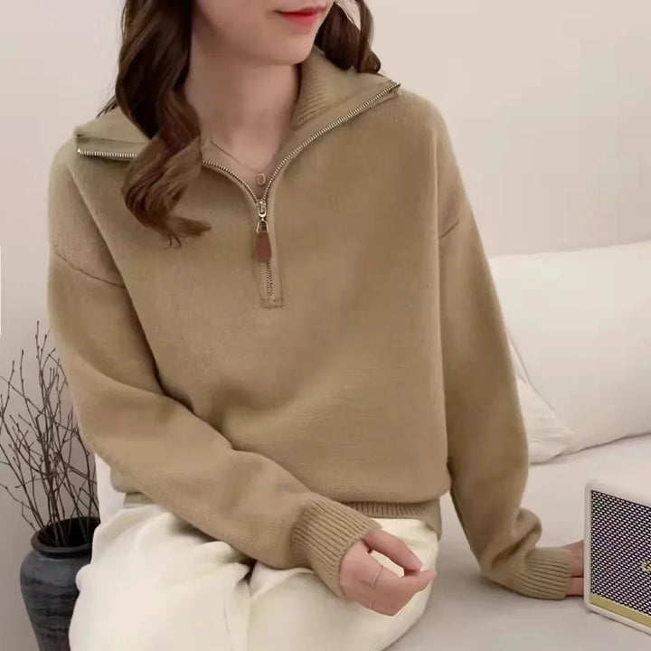 Stylish Comfortable Zipped Jumper – Refined Casual Look