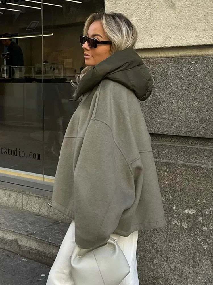 Women's Hooded Sulf Sleeve Jacket