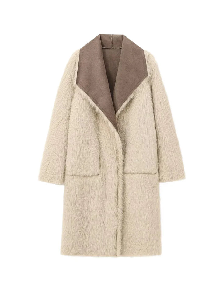 Women's Retro Reversible Long Casual Coat