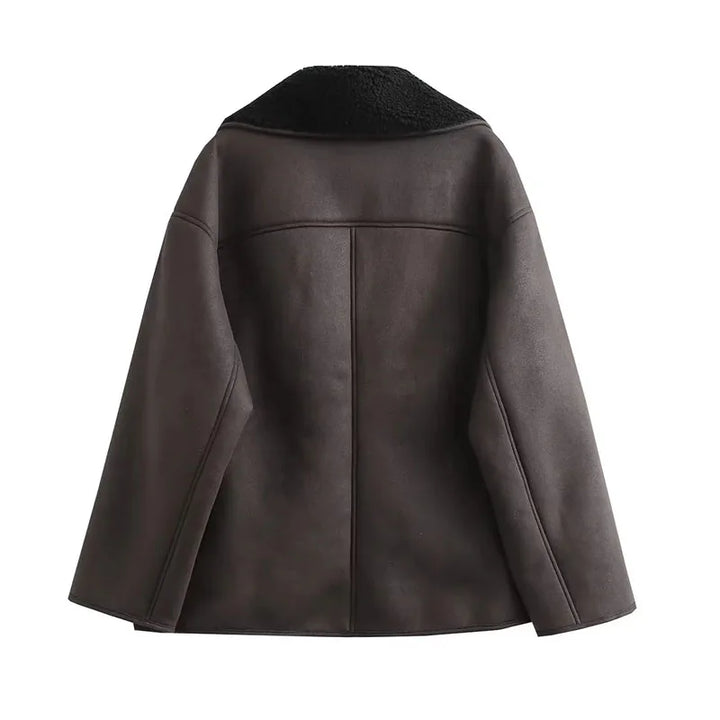WOMAN 2025 women's thick Faux leather jackets for women