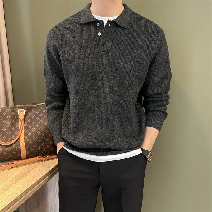 Men's Polo Neck Sweater