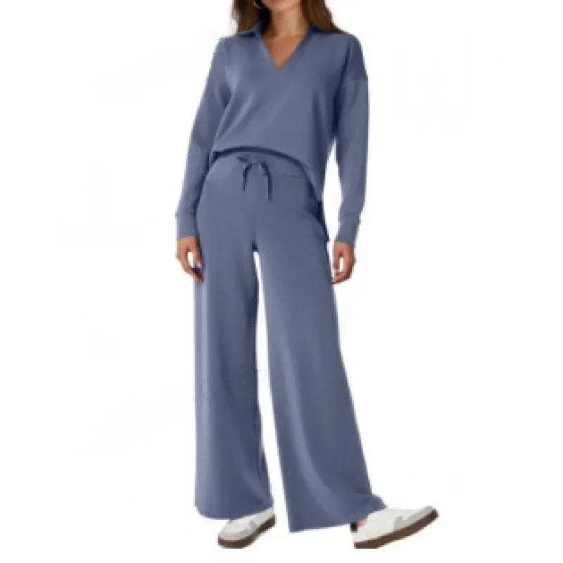 Women's Polyester Fiber Commuter Pant Set