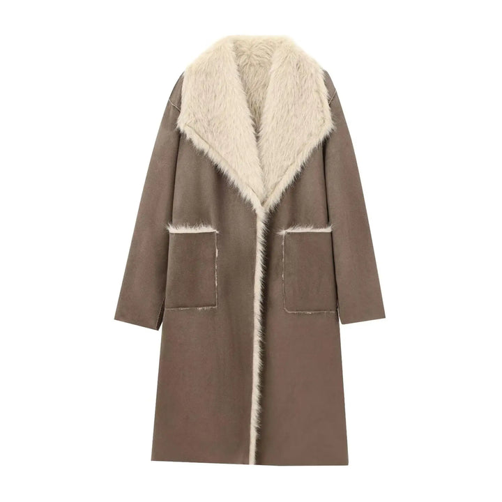 Women's Retro Reversible Long Casual Coat