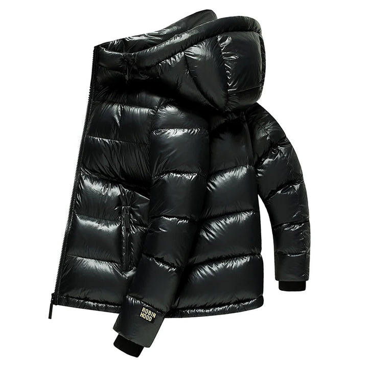 Shiny Hooded Puffer Jacket