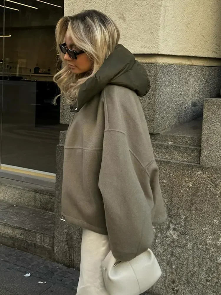 Women's Hooded Sulf Sleeve Jacket