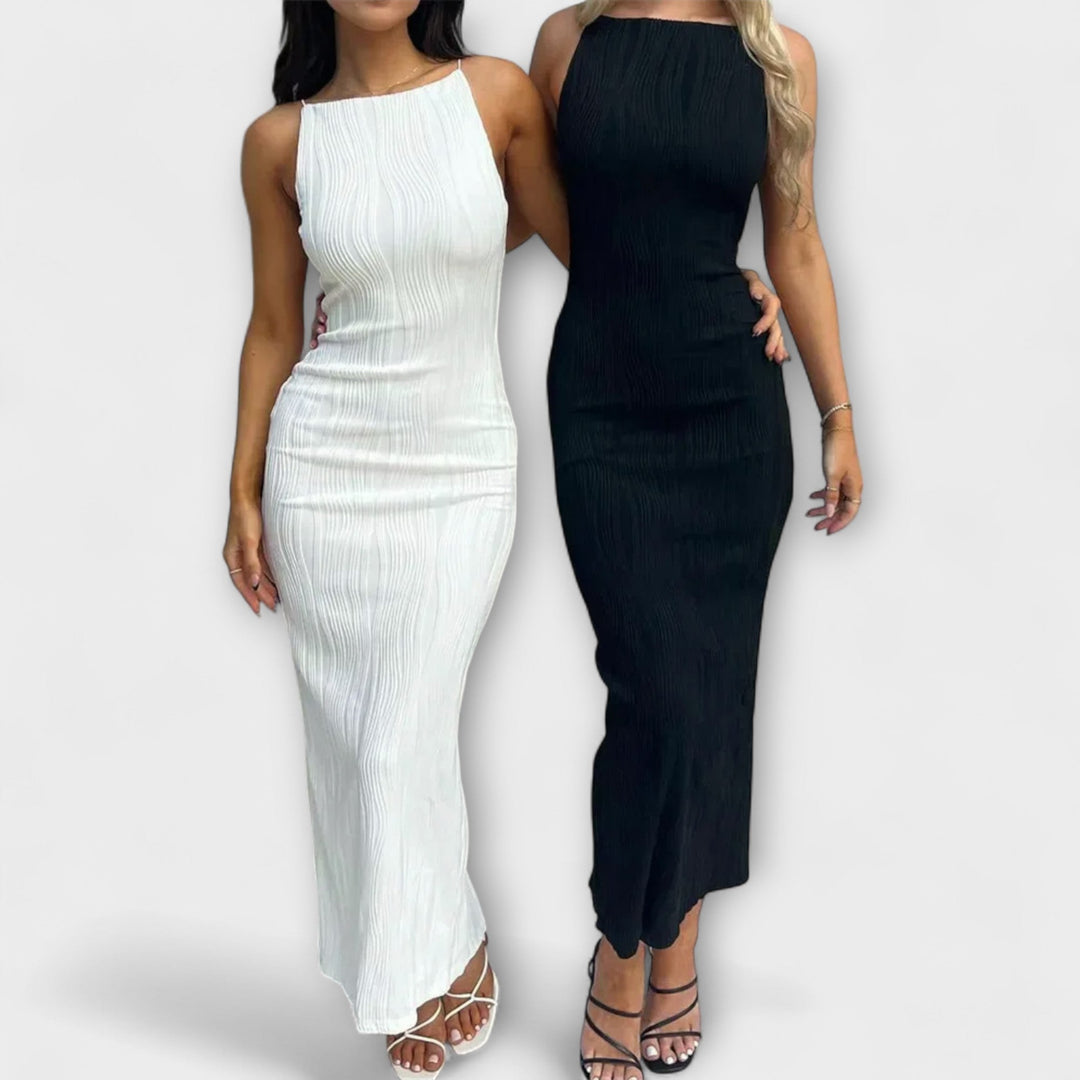 Elegant Sleeveless Maxi Dresses with Shirring