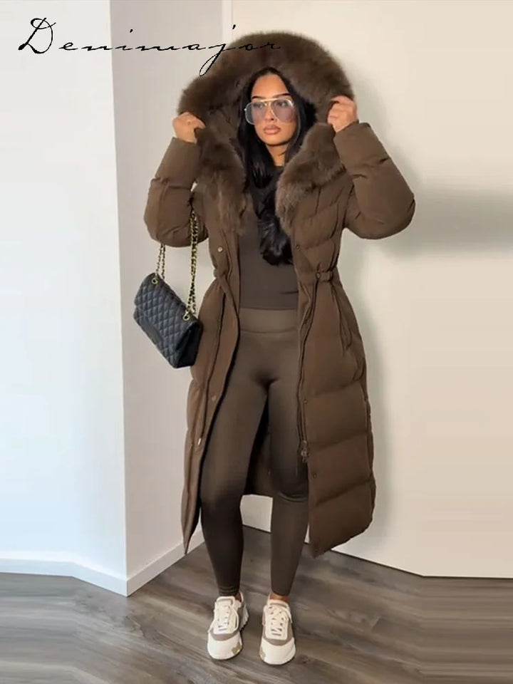 Women's Premium Long Hooded Coat – Everyday Elegance and Protection