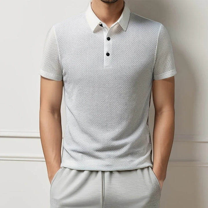 Éliot™ | Men's Textured Polo — Lightweight, Breathable, Impeccable