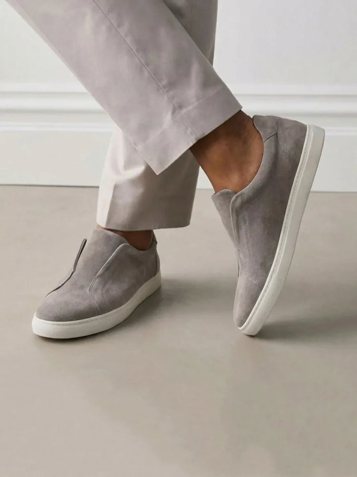 Men's Suede Effect Slip-On Loafers – Style & Comfort