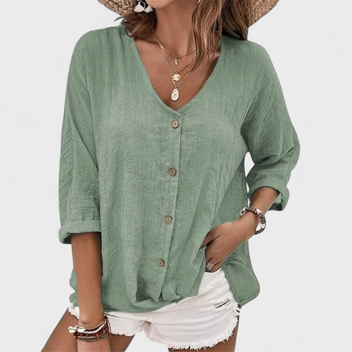 Mode Lumiére - Summer Linen Blouse